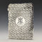 1897 British antique sterling silver card case 58g Frederick Marson