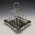 British antique silver plate flower sculpture toast rack
