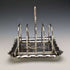 British antique silver plate flower sculpture toast rack