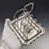 British antique silver plate flower sculpture toast rack