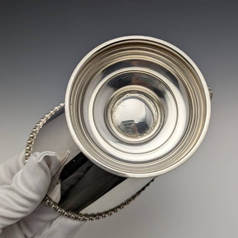 英国ヴィンテージ シルバープレート製 シュガーボウル 石炭入れデザイン