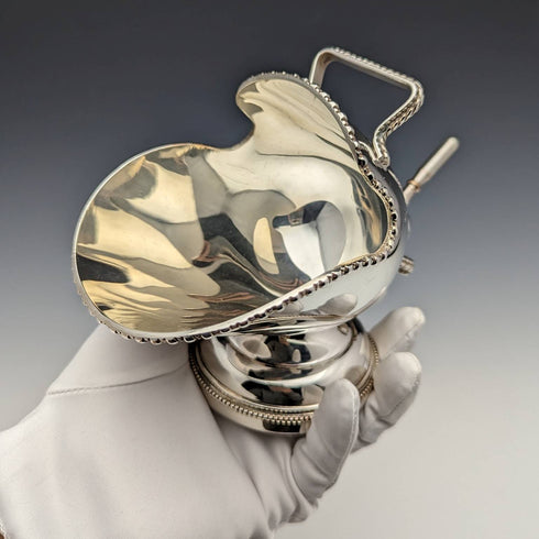 英国ヴィンテージ シルバープレート製 シュガーボウル 石炭入れデザイン