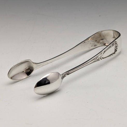 英国アンティーク シルバープレート製ティースプーン12本 シュガートングセット ケース入り