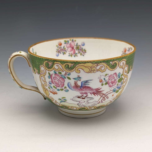Early 20th Century British Minton Teacup Trio Cockatrice Green