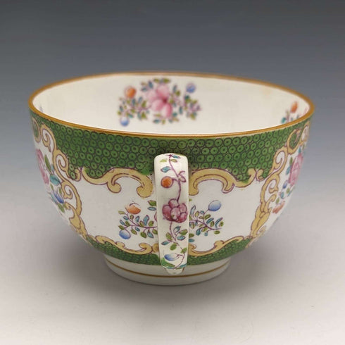 Early 20th Century British Minton Teacup Trio Cockatrice Green