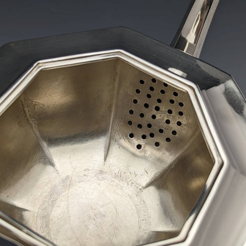 1918年 英国アンティーク 純銀製 大型ティーポット 731g Walker and Hall