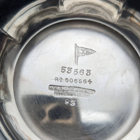 1918年 英国アンティーク 純銀製 大型ティーポット 731g Walker and Hall