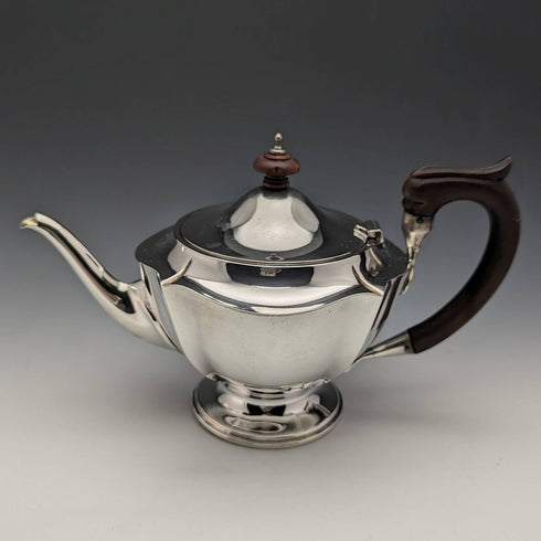 1917 年英國古董純銀(925 銀)學士茶壺 3 件套總計 606 克 Henry Matthews