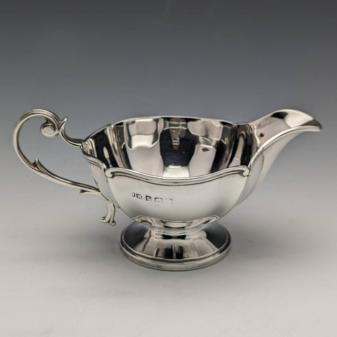 1917 年英國古董純銀(925 銀)學士茶壺 3 件套總計 606 克 Henry Matthews