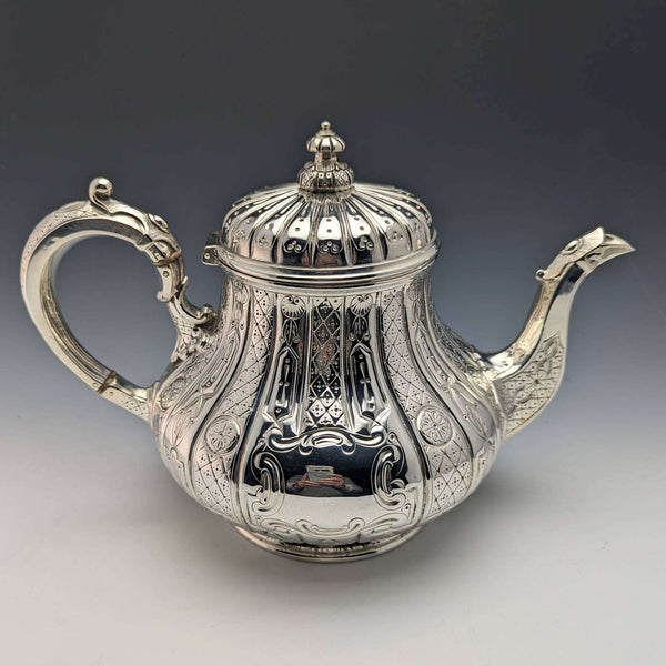 1870 年代英國古董鍍銀茶壺 741 克 Martin Hall