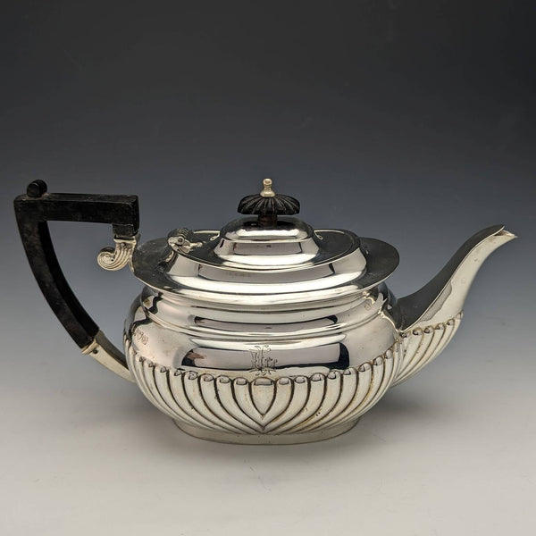 1906 British Antique Pure Silver (925 Silver) Teapot 394g Barker Brothers