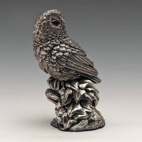 英国 カントリーアーティスト社 純銀張り彫刻 フクロウ フィギュリン 78g
