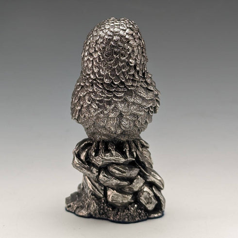 英国 カントリーアーティスト社 純銀張り彫刻 フクロウ フィギュリン 78g