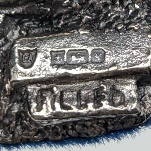 英国 カントリーアーティスト社 純銀張り彫刻 フクロウ フィギュリン 78g