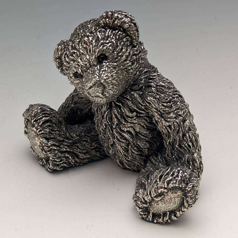 British Country Artists Sterling Silver Sculpture Teddy Bear Figurine 117g