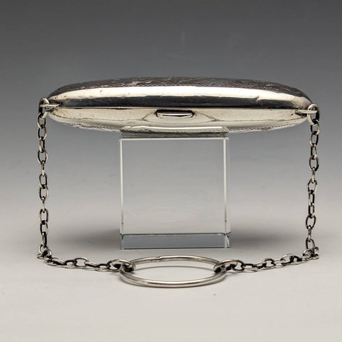 1919年 英国アンティーク 純銀製チェーン付きコインパース