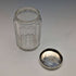 1863 British Antique Sterling Silver Lid Glass Vessel Set of 3 Pittway Brothers