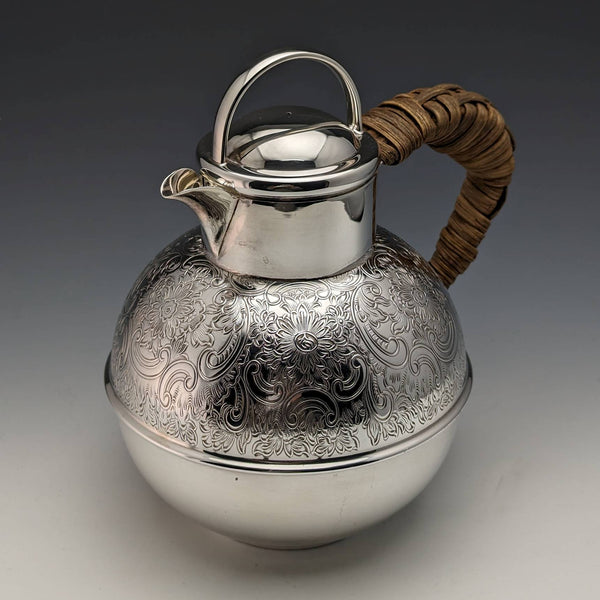 英國復古鍍銀平紋針織水壺