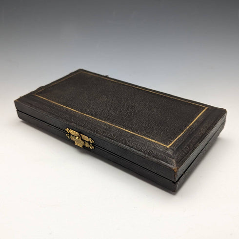 1890年頃 英国アンティーク シルバープレート製 ジャムスプーンペア ケース入