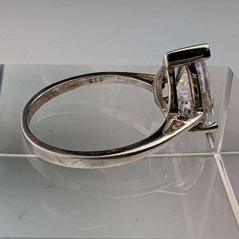 Vintage Jewellery 水滴氧化鋯純銀戒指