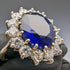 復古珠寶藍寶石純銀戒指