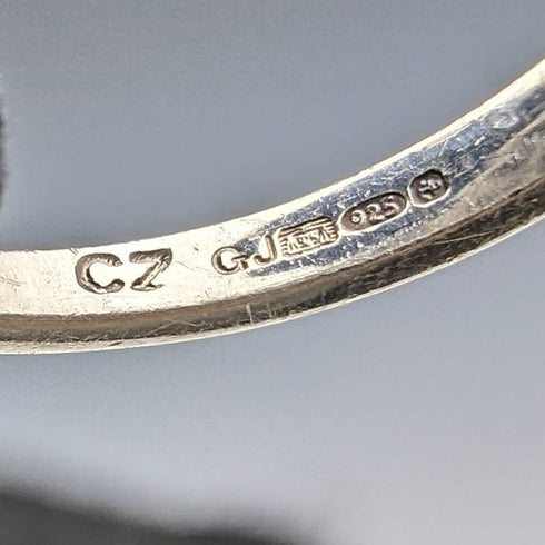 復古珠寶藍寶石純銀戒指