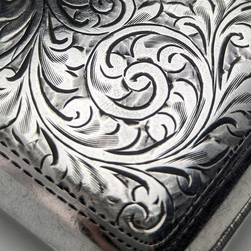 1915 British antique sterling silver cigarette case 70g Joseph Gloster