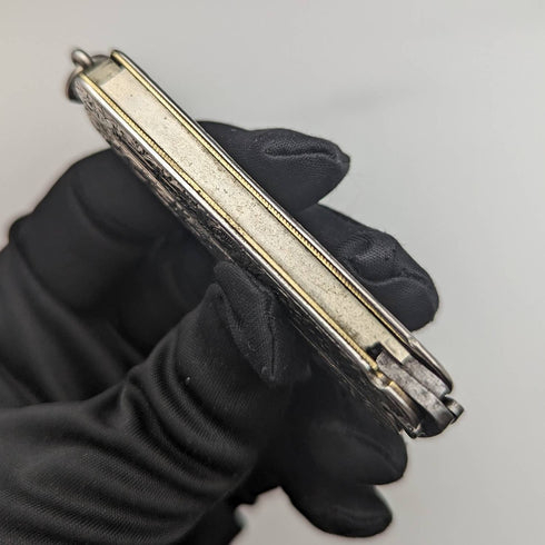 19世紀後半 英国アンティーク 純銀ハンドル 携帯用折りたたみ式ハサミ