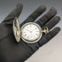 Around 1910 Antique Omega pocket watch Flower engraving Silver side hunter case Works well