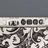 1887 British antique sterling silver card case 46g Frederick Marson