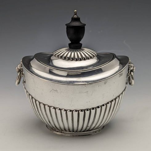 1898年 英国アンティーク 純銀製ティーキャディー 220g John and William Deakin