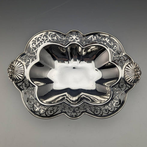 1902年 英国アンティーク 純銀製ディッシュ 141g Harrison Brothers