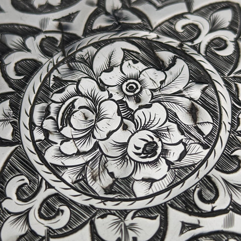 1872 British antique sterling silver card case 50g GEORGE UNITE