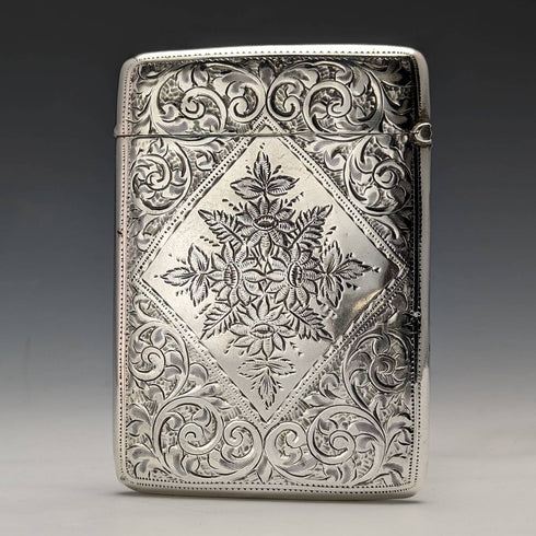 1906年 英国アンティーク 純銀製カードケース 62g Joseph Gloster