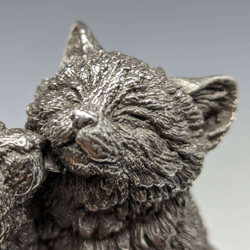 UK Country Artists Two Kittens Sterling Silver Sculpture Figurine