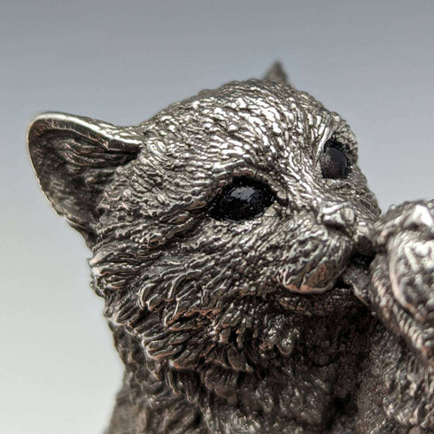 UK Country Artists Two Kittens Sterling Silver Sculpture Figurine