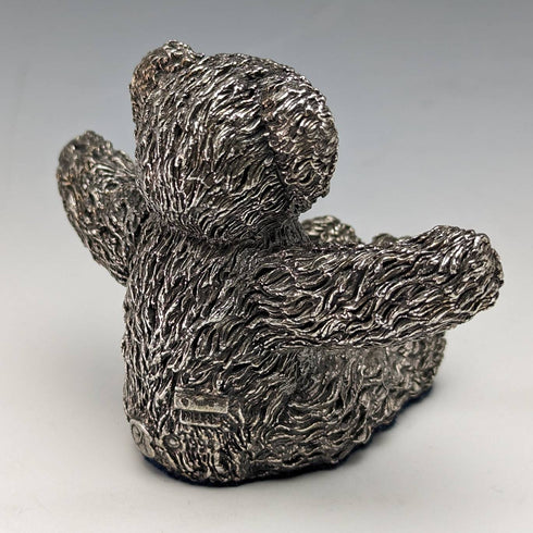 英国 カントリーアーティスト社 テディベア 純銀張り彫刻 フィギュリン