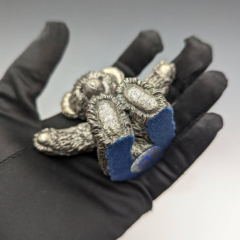 英国 カントリーアーティスト社 テディベア 純銀張り彫刻 フィギュリン