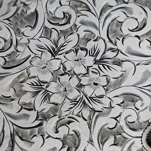 1909年 英国アンティーク 純銀製 両開き型カードケース 63g Cohen and Charles