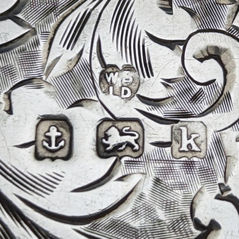 1909年 英国アンティーク 純銀製 両開き型カードケース 63g Cohen and Charles