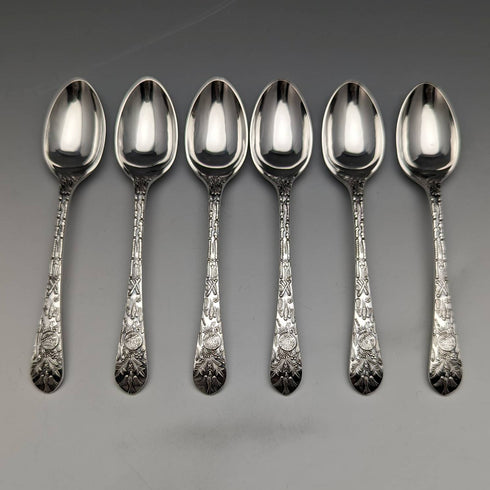1875年頃 英国アンティーク シルバープレート製ティースプーン6本セット