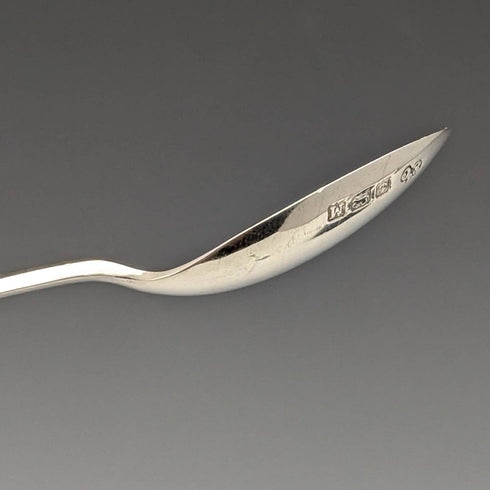 1936年 英国ヴィンテージ エナメル装飾 純銀製ティースプーン6本セット ケース入り