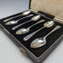 1884 British antique sterling silver teaspoon set of 6 in a case