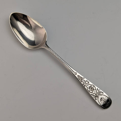 1884 British antique sterling silver teaspoon set of 6 in a case