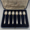 1935 British Vintage Sterling Silver Multi-Hallmark Teaspoon Set of 6 in Case