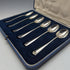 1935 British Vintage Sterling Silver Multi-Hallmark Teaspoon Set of 6 in Case