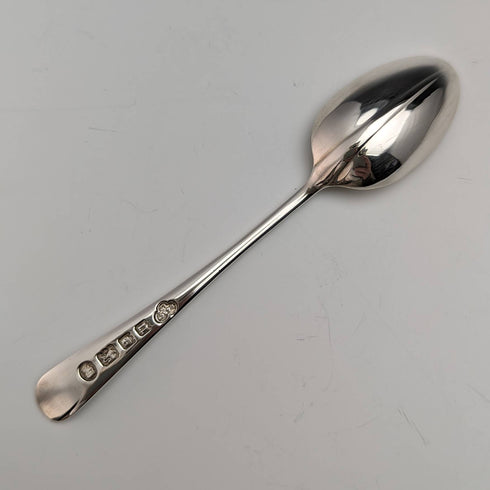 Juego de 6 cucharillas de té de plata de ley vintage británicas de 1935 con marcas múltiples, en estuche