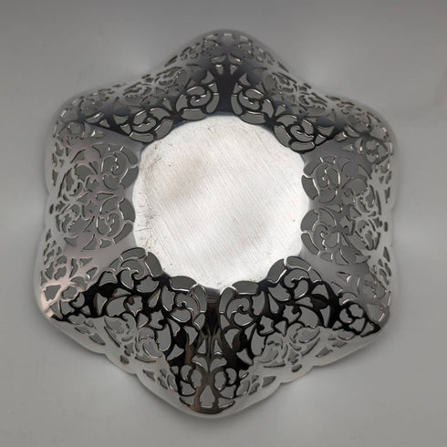 英国ヴィンテージ 純銀製 ピアス装飾ディッシュ 87g Francis Howard 箱入り