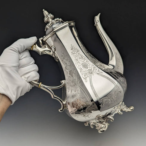 1850 年代英國古董鍍銀咖啡杯 Thomas Bradbury