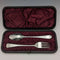 Around 1895 English Antique Silver Plated Christening Cutlery Set Henry Atkin Case Included